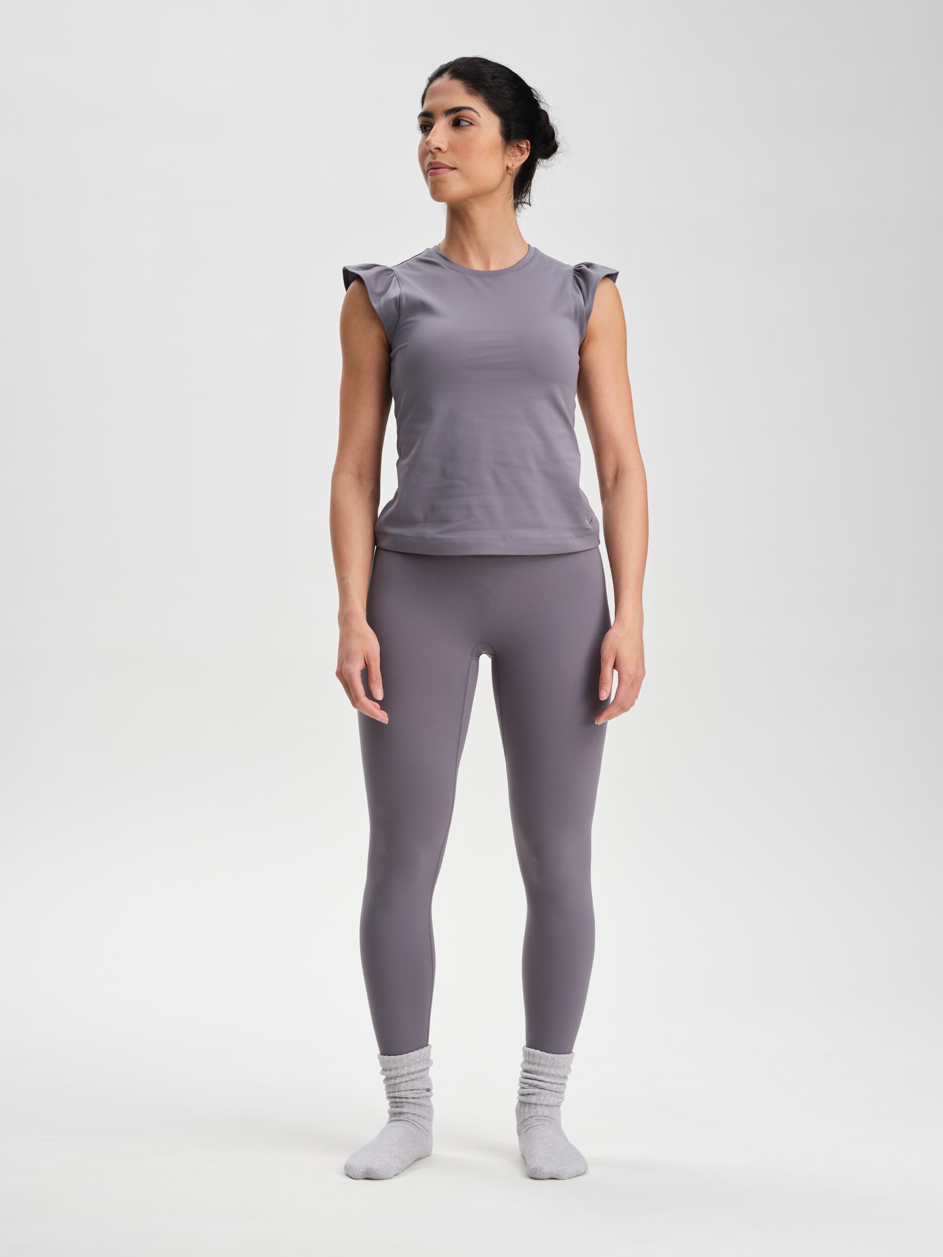 SOC, W Soft Fitness Frill Top