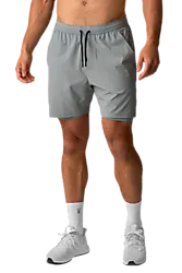 M Workout 2 In 1 Shorts - Ultimate Grey Model01 Small1x1