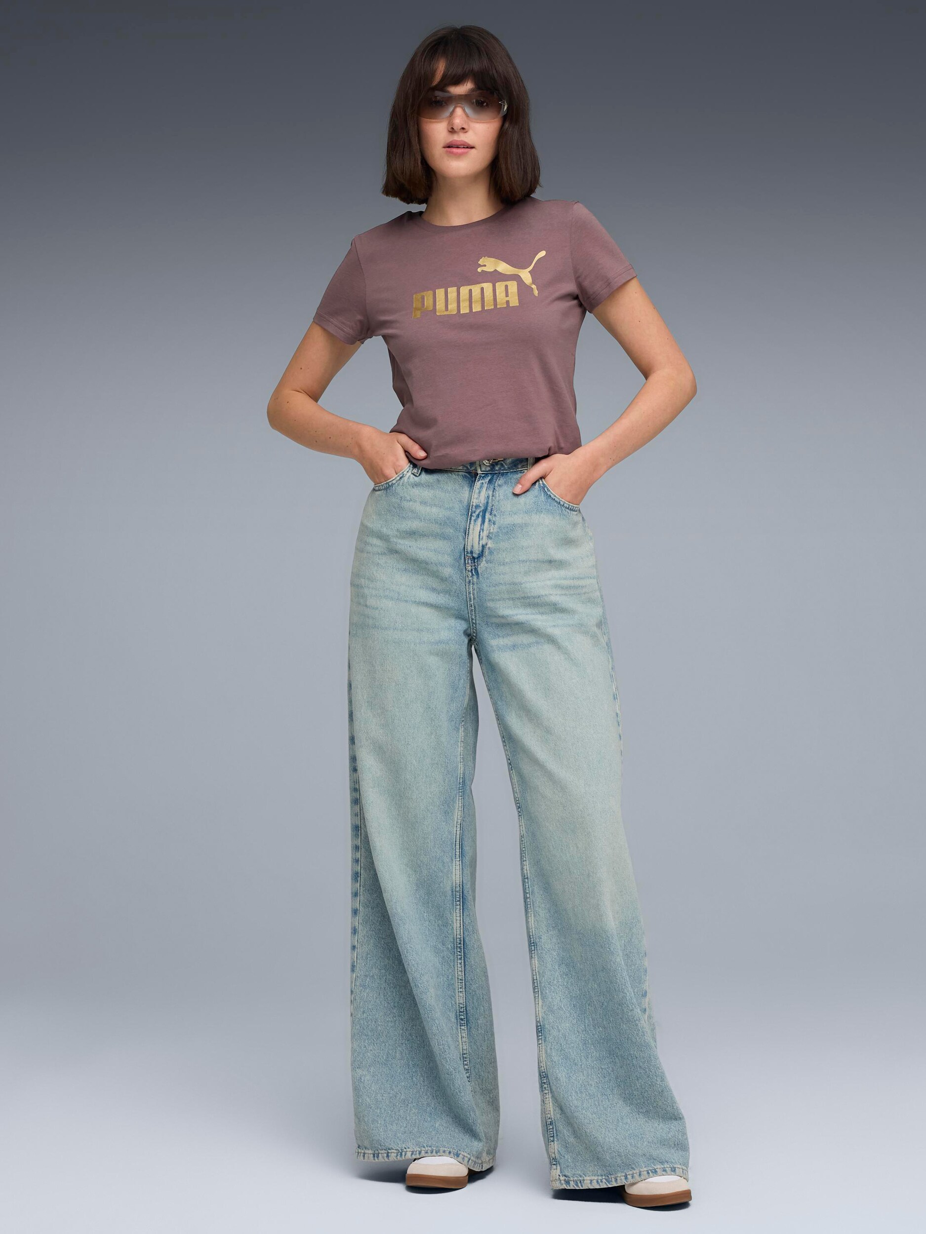 PUMA, Ess Metallic Tee Logo W