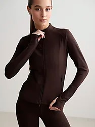 Sense Zip Jacket - CHOCOLATE Model01 Small1x1