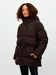 EVERYDAY PADDED WINTER JACKET - DARK BROWN Model01 Small1x1