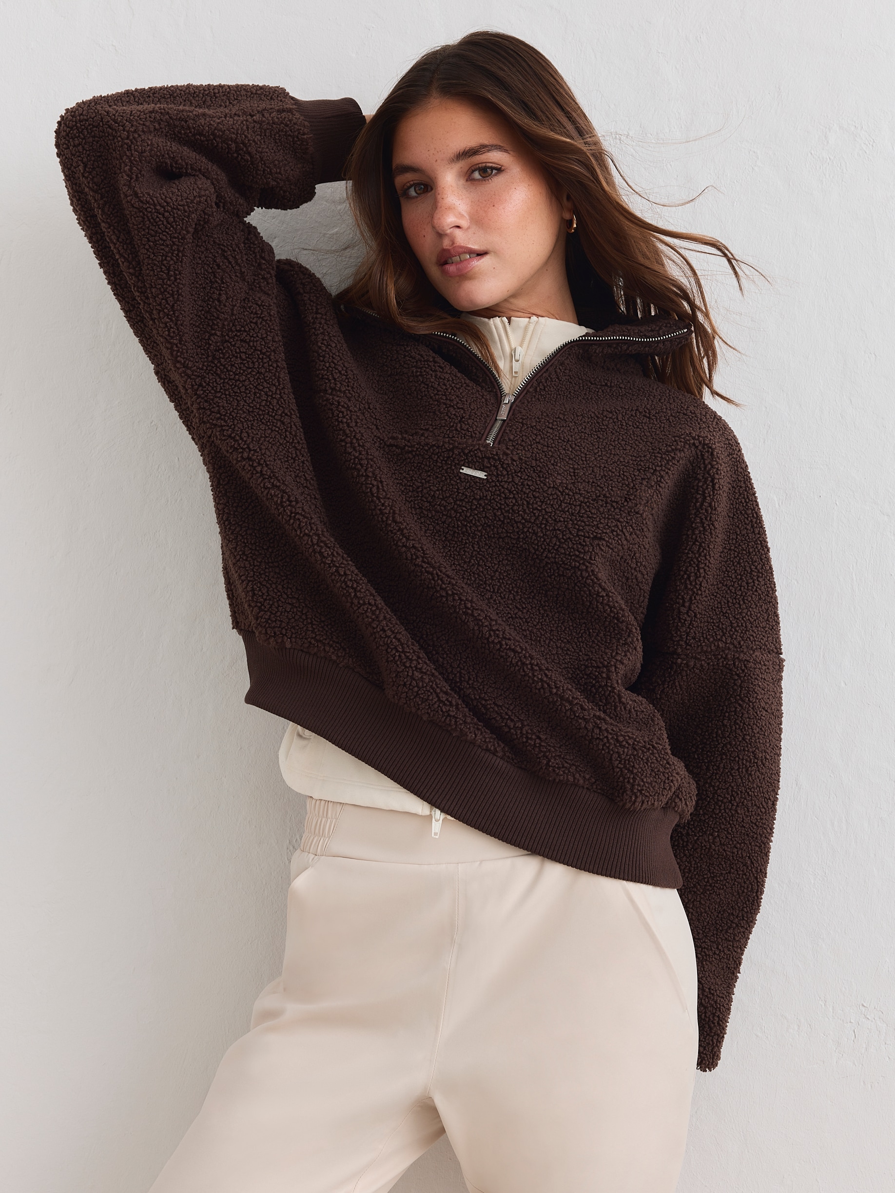 AIM&acute;N, PILE HALF ZIP