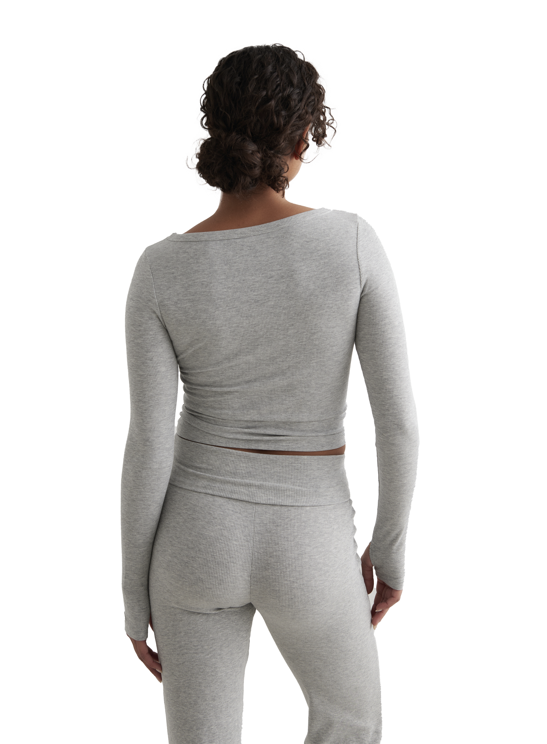 AIM&acute;N, Ease Ribbed Long Sleeve Top
