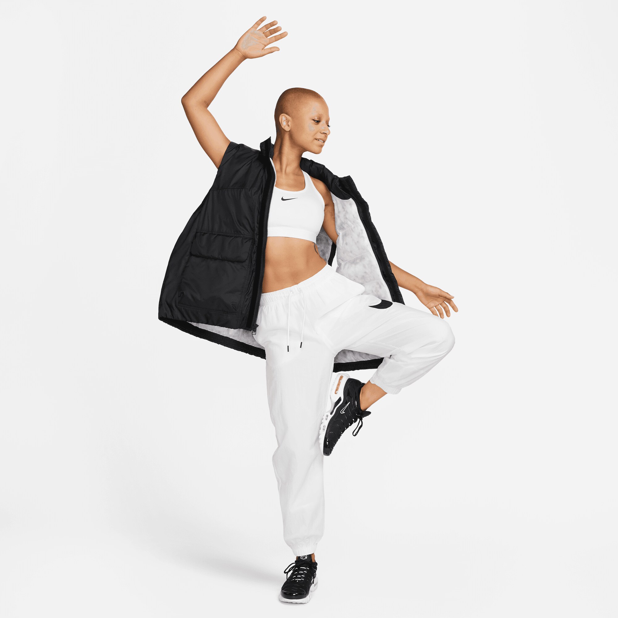 NIKE, W Nk Swsh Med Spt Bra