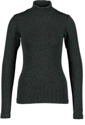 W Uw Ribb Shirt - Dark Green Standard Small1x1