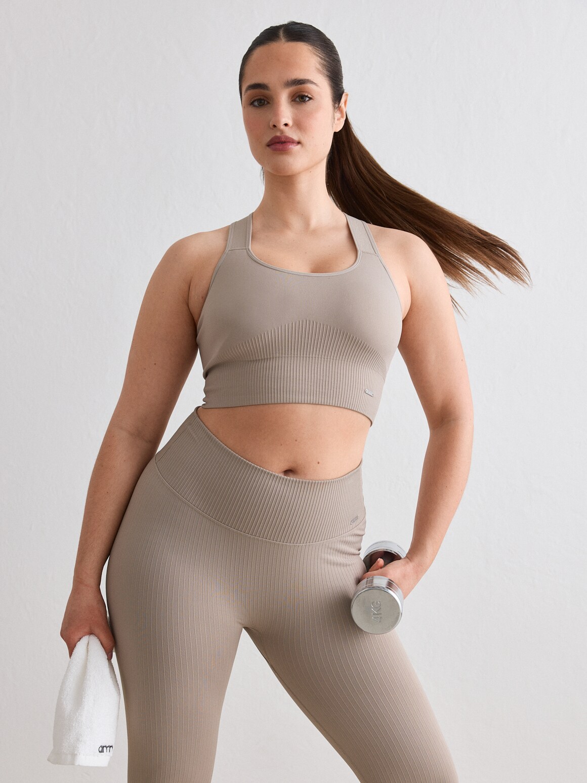 
AIM&acute;N, 
W High Support Ribbed Bra, 
Detail 1
