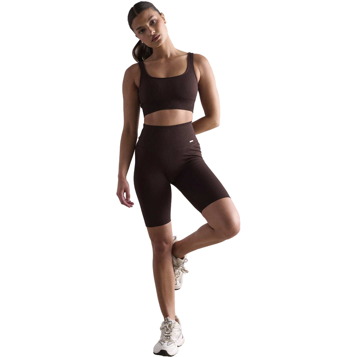 AIM&acute;N, W Ribbed Seamless Biker Shorts
