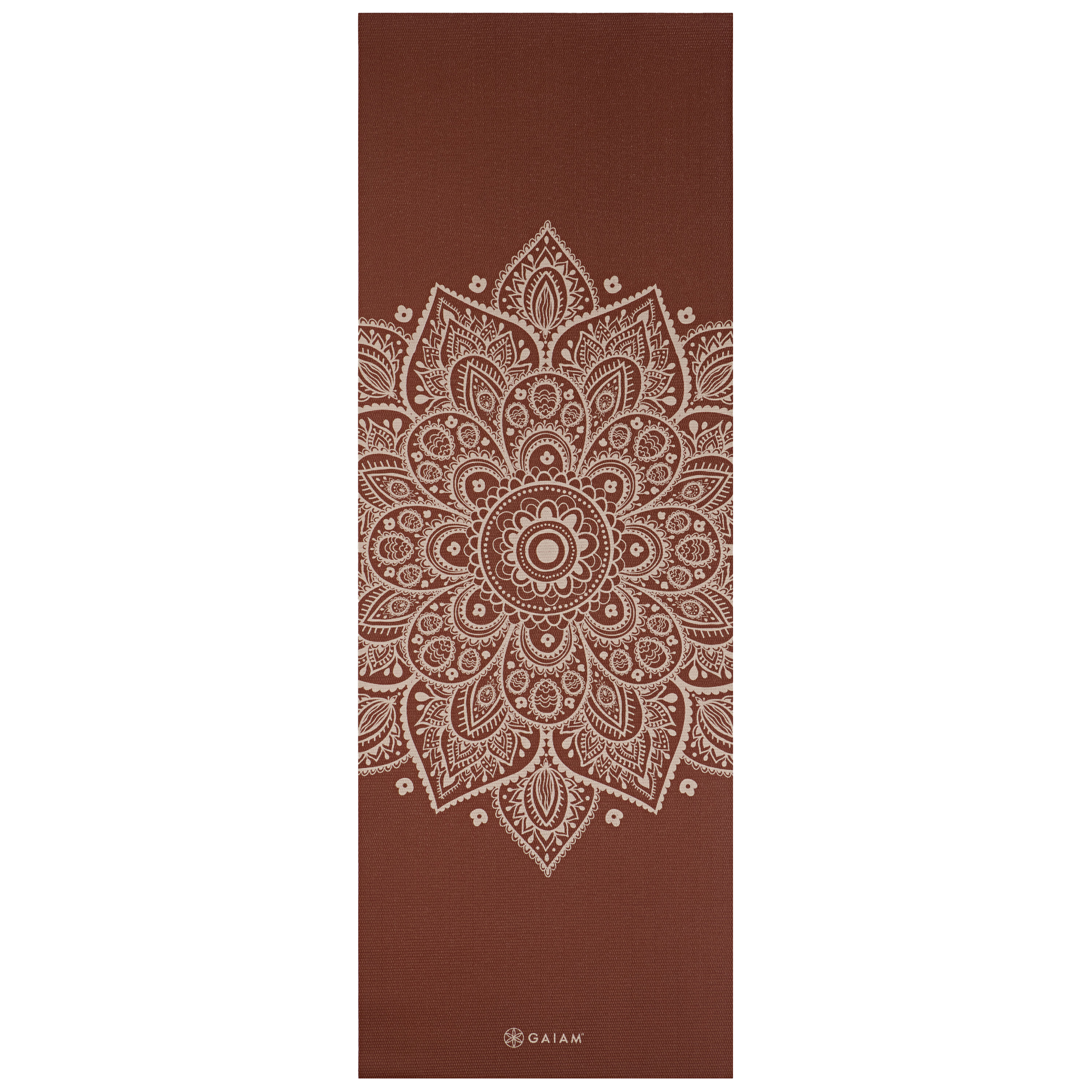 GAIAM, Sundial Flower Yoga Mat Intense Rust 5mm