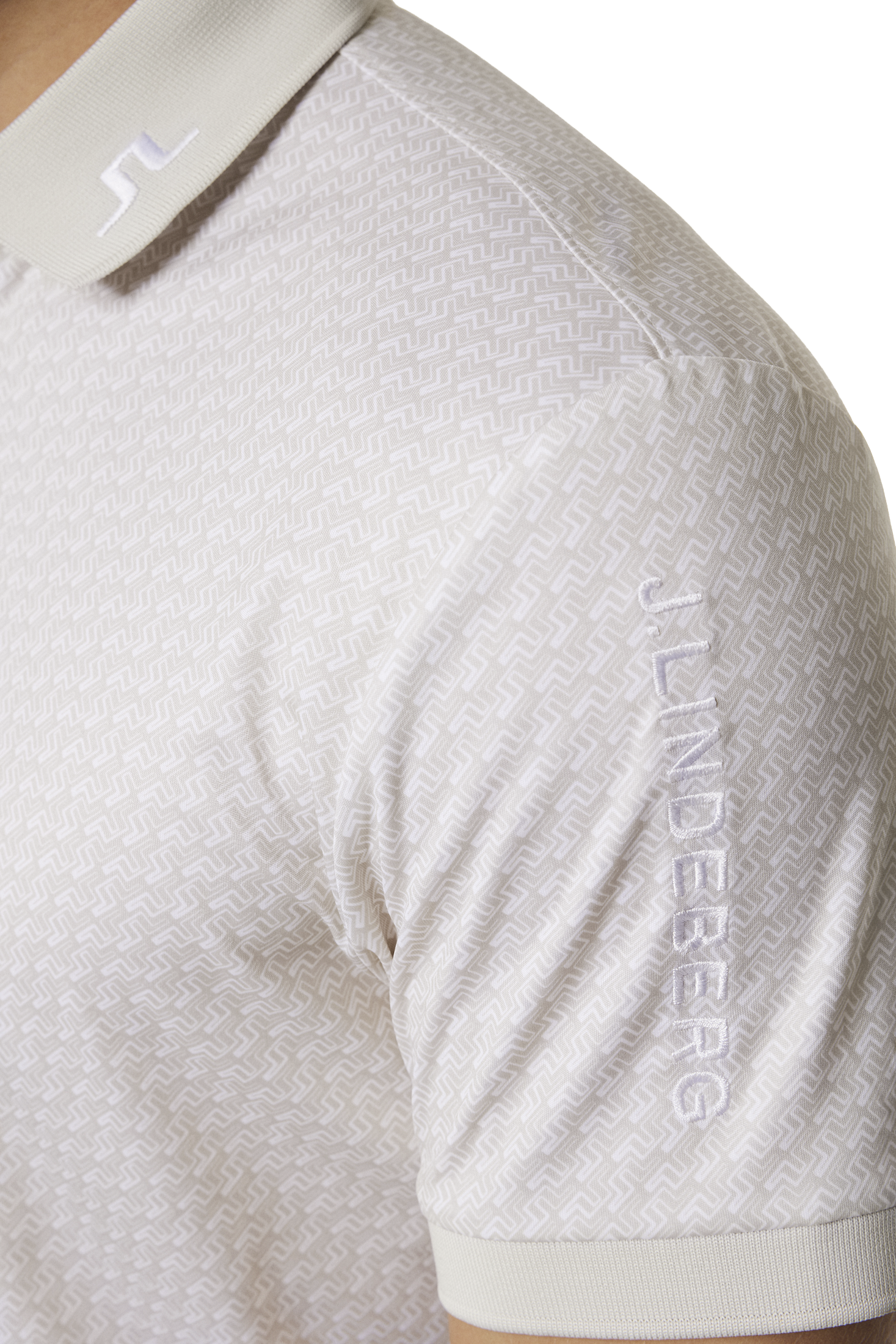 J LINDEBERG, M Tour Tech Print Polo