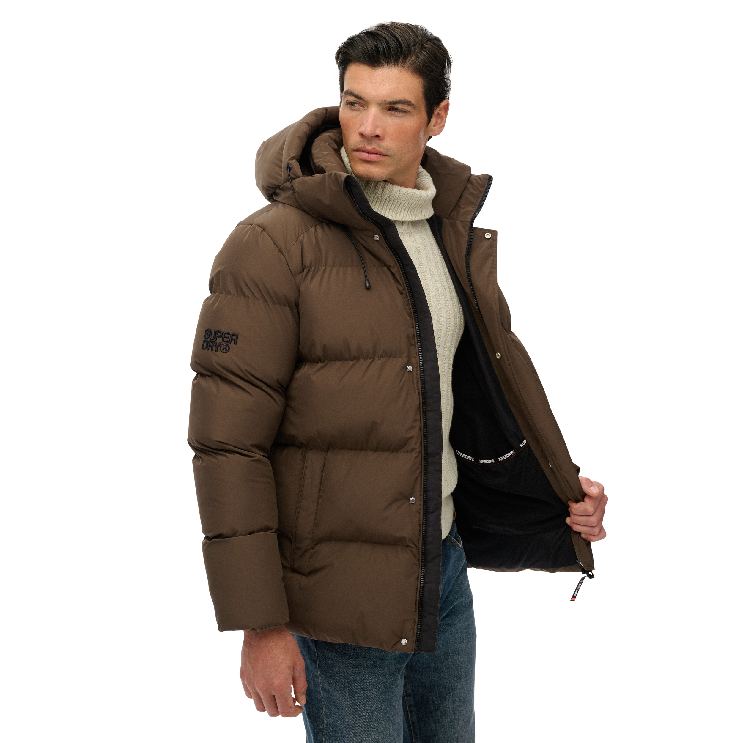 SUPERDRY, M Hooded 5 Baffle Sports Puffer