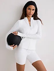 Sense Zip Jacket - WHITE Model01 Small1x1