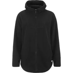 W Join Pile Fleece Fz Hood - Black Standard Small1x1