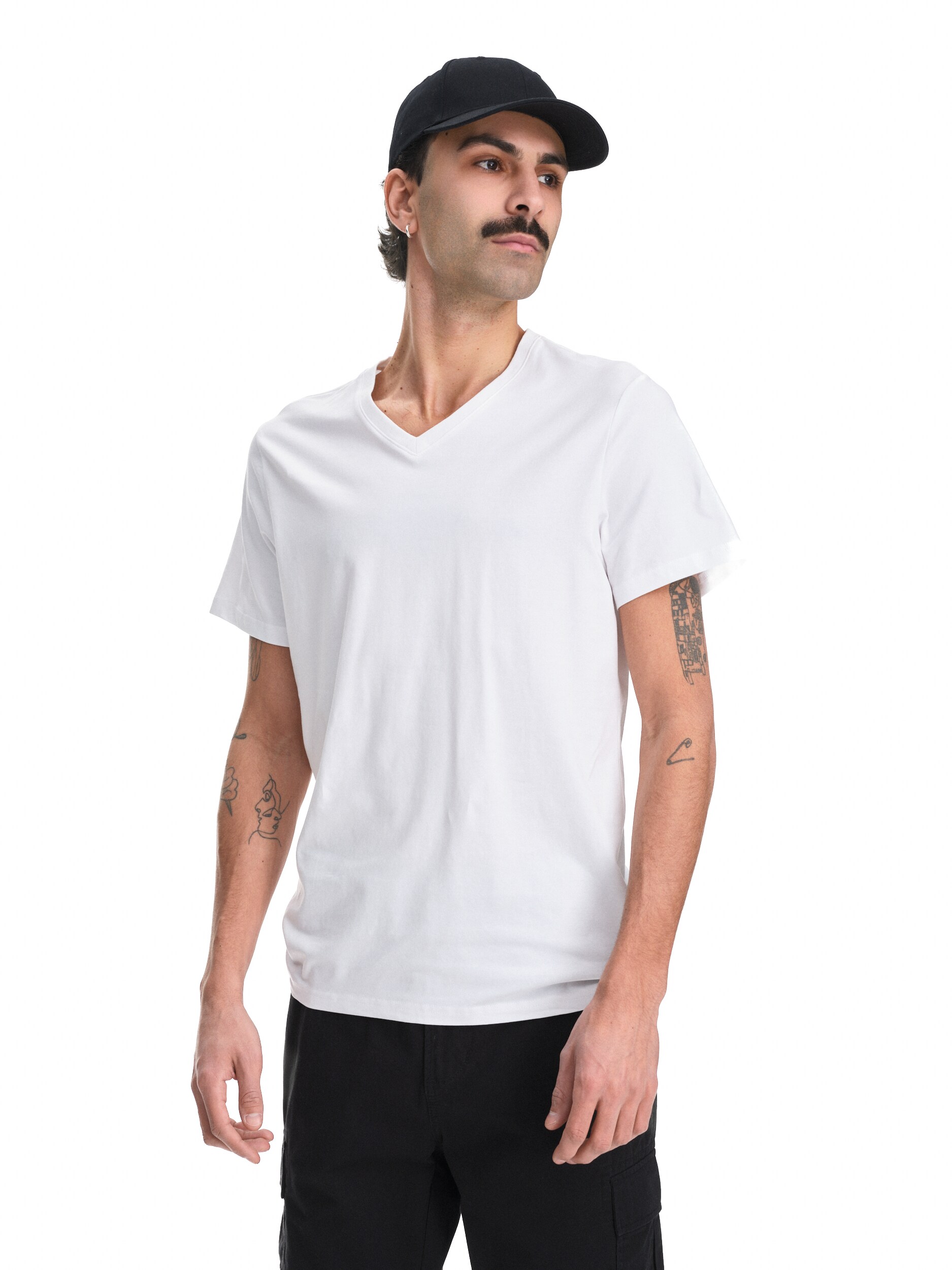 
GUL&BL&Aring;, 
Prime V-Neck Tee M, 
Detail 1
