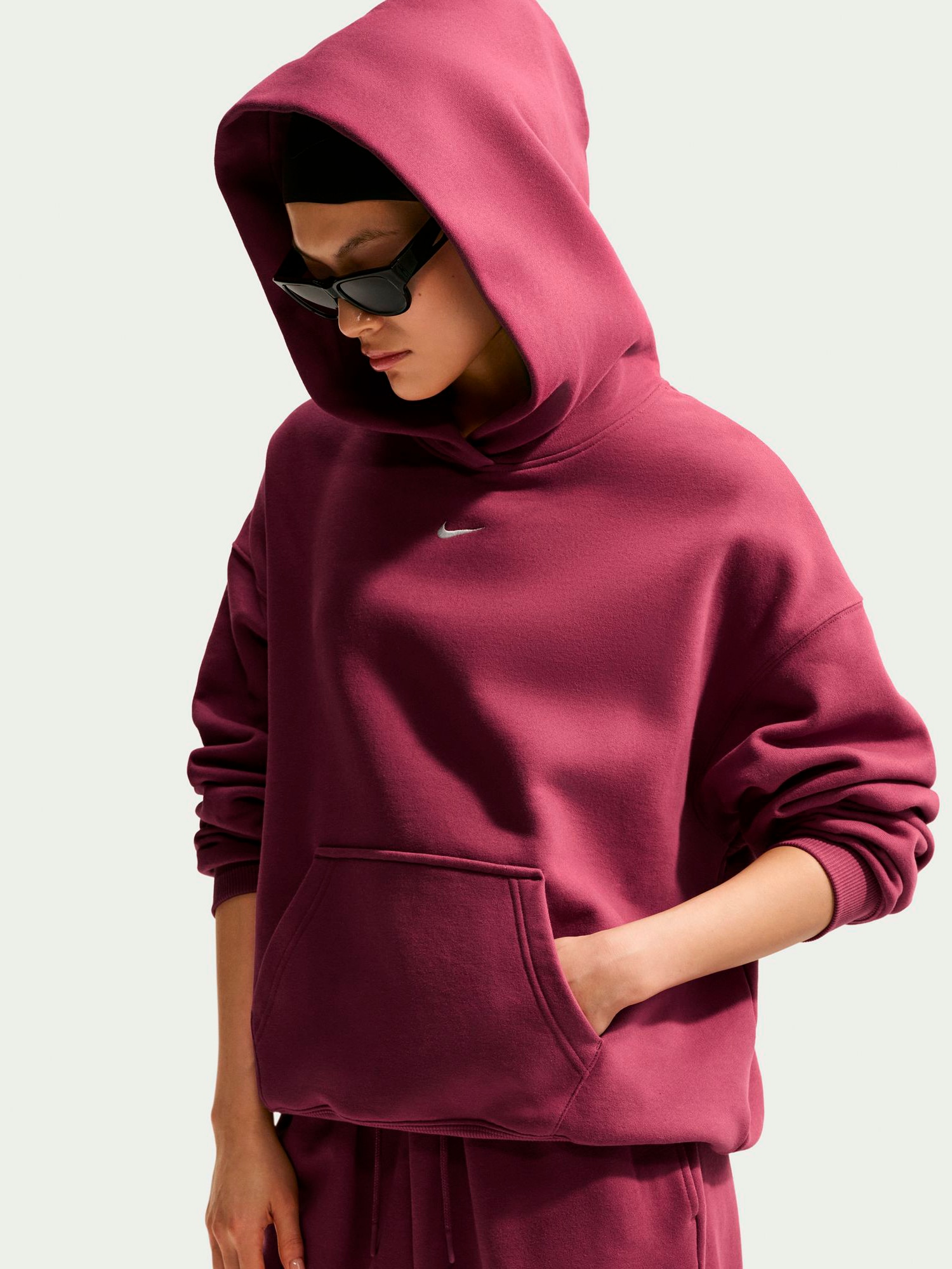 NIKE, W STUDIO FLEECE OVERSIZE PO HOODIE